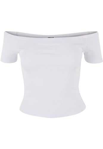 Urban Classics Women's Ladies Organic Off Shoulder Rib Tee T-Shirt