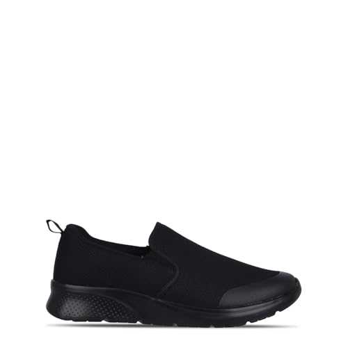 Slazenger Zeal Mens Slip On Running Shoes Black/Black 7 (41)