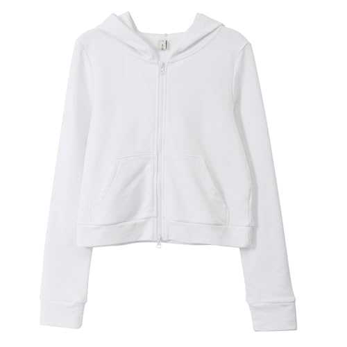 Amazhiyu Women Zip Up Hoodie, Cotton Hoodie with Pocket Casual Crop Hooded Long Sleeve Sweatshirts Outwear Jacket Women Girl Ladies for Spring/Summer/Fall/Winter