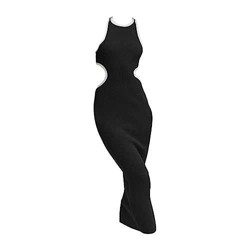 Drawstring Dresses for Women Temperament Beauty Circle Pure Color Temperature Tempered Turbus Slim Dress Skin Summer Slim Slim Dress Pocket Long Dress for Women