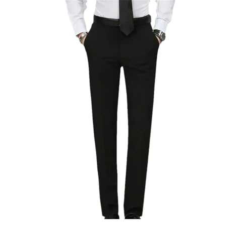 Men Stretch Trousers for Tailoring Elastic Business Baggy Straight Suits Slim Fit Tressed Pants