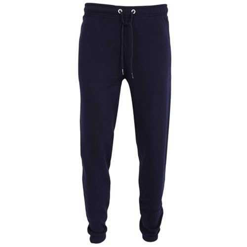 Crazy Fashion Men’s Jogging Pants Cuffed Trousers Tracksuit Bottoms High Waisted Casual Joggers for Men UK with Elasticated Cuffs Zip Pockets Classic Plain Jog Lounge Pants Size M-5XL