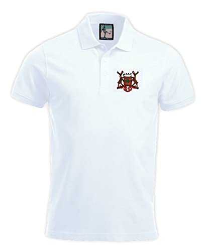 Nottingham for. 1960-1970s Retro Football Polo Embroidered Logo