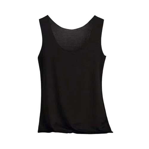 Uwdiohq Summer Solid Vest for Women UK Classic Seamless Ice Silk Tank Tops With Bottom Layer Underwear Beach Vacation Fashion Outfits Clothes Loose Fit Casual Spring Sleeveless Shirts 1,2,3PC