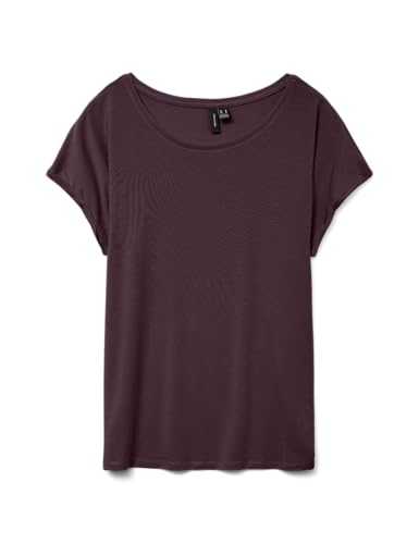 VERO MODA Women's Vmava Plain Ss Top Ga JRS Noos T-Shirt