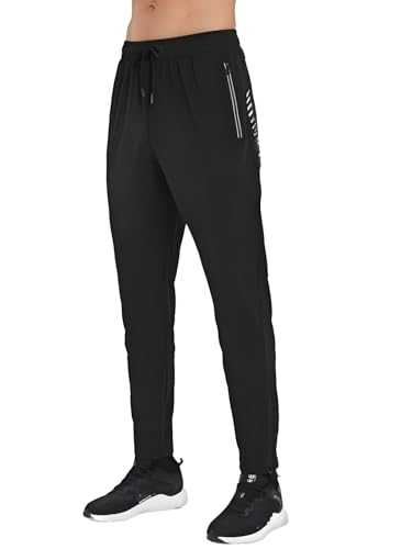 Beuwltpa Men's Slim Fit Joggers with Zip Pockets, Quick Dry, Elasticated Waist & Open Hem Sports Sweatpants Mens, Lightweight Tracksuit Bottoms Men for Running, Lounge and Work