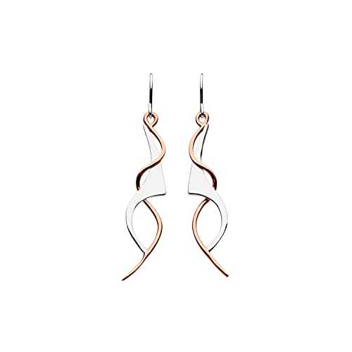 Dew Women's Art Nouveau Drop Sterling Silver Earrings