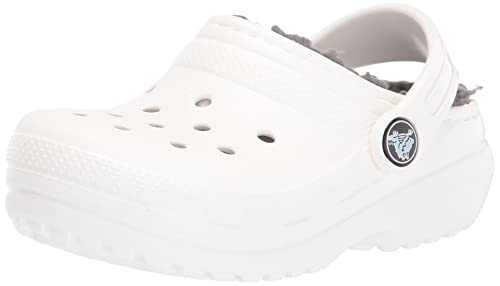 Classic Lined Clog T, White/Grey, 7 UK Child