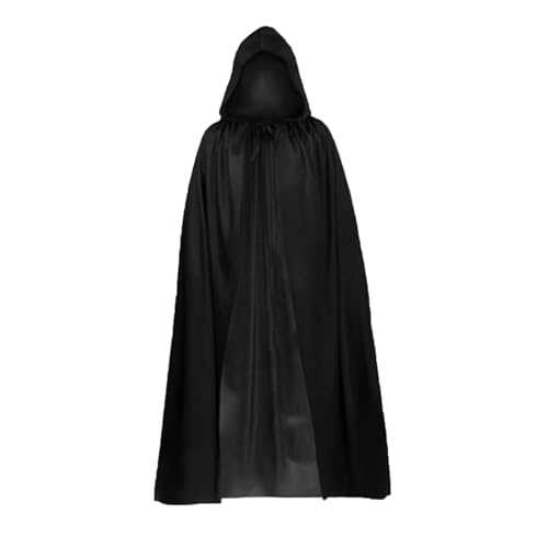 Mens Gothic Cloak UK Sale Full Length Long Cape Medieval Templar Knight Cloaks Vintage Coat Long Hooded Cloaks Casual Party Capes Coat Hood Hat Gothic Solid Cloak Clothes Masquerade Cape Overcoat