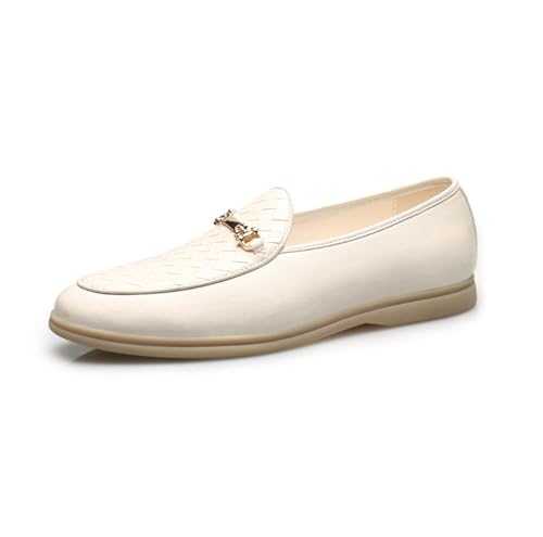 Mens Casual Comfortable PU Leather Lightweight Driving Moccasins Classic Fashion Buckle Loafer Slip on Breathable Driving Loafer