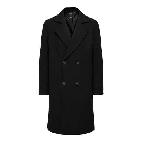 Only & Sons Mens Long Wool Coat Aron Premium Look Jacket