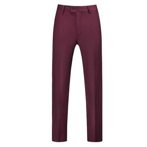 Men Dress Pants Solid Color Slim Fit Business Casual Office Wedding Formal Trousers Men Suit Pants