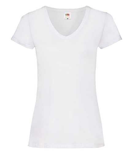 Fruit of the Loom Lady-Fit Valueweight V-Neck T-Shirt SS047