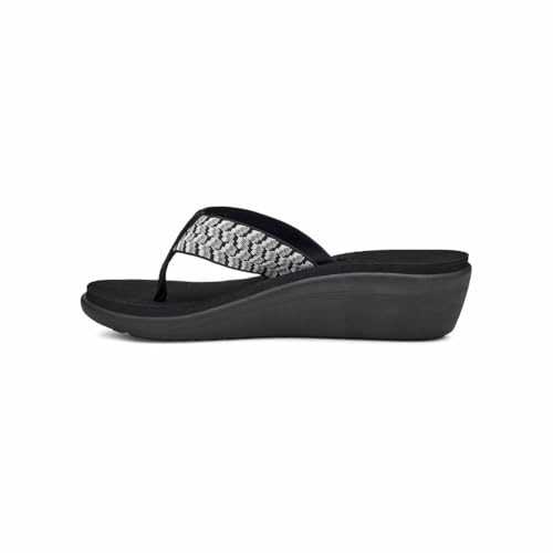 Women's Voya Wedge Sandal, Paint Tracks Black/White, 6 UK