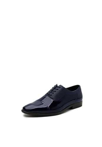 QUEEN HELENA U1803 Men's Elegant Shiny Loafers Lightweight Low Shoes