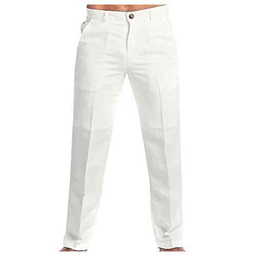 Mens Suit Trousers Cotton Dress Pants Formal Work Pants Regular Black Business Trouser Casual Belted Pant Plain Wrinkle-Resistant Pant Straight Flat-Front Trouser Lightweight Outdoor Bottoms XXXL