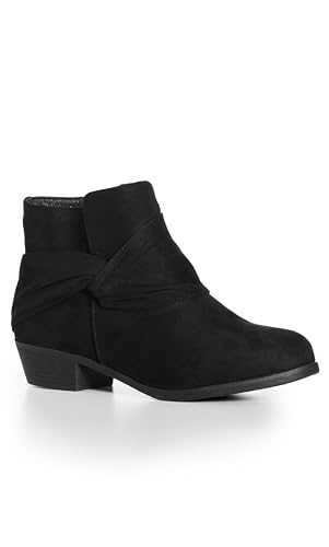 Avenue Women's Cloudwalkers Wide Fit Ankle Boot Finula in Black, Size 8.5 Fashion