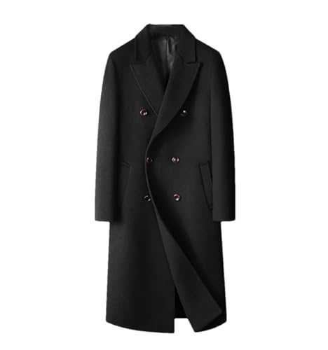 Haitpant Business Men's Wool Coats Autumn Winter Double-Breasted Long Woolen Trench Coat Luxury Man Clothing