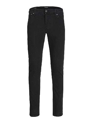JACK & JONES Mens Glenn Jeans Slim Fit Low Rise Casual Cotton Black Jeans for Men UK - 26 Waist to 38 Waist
