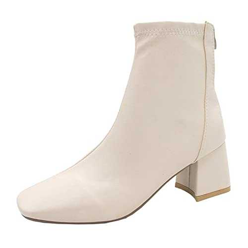 Ankle Boots Women's Black with Heel Wellington Boots Women's High Heels Lace-Up Ankle Boots Women Gothic Boots Comfort Bridal Boots Small Heel Ankle Boots Women Black Elegant