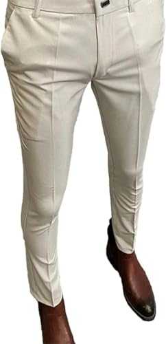 Vagbalena Men's Business Stretch Slim Suit Pants Fashion Slim Dress Pants Comfortable Casual Solid Color Trousers Trousers Skinny Legs
