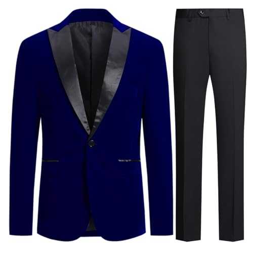 Mens Suits 2 Piece Suit Slim Fit Wedding Suit Velvet Casual Blazer One-Button Blazer Tuxedo Jackets Trousers