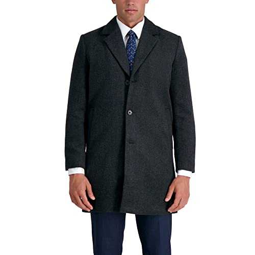 Haggar Men's Brushed Twill Top Coat Topcoat