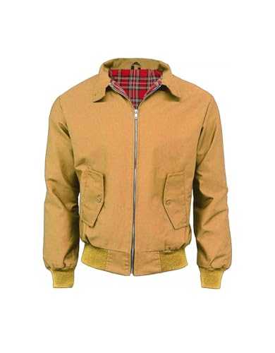 Fashion Force Men's Vintage Harrington Jacket Classic 70s Retro Bomber Style Scooter Mod Coat