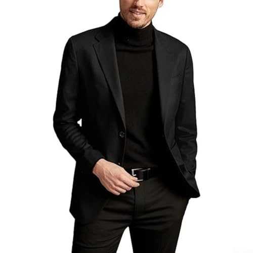 Yhenlovtt Mens Designer Blazer, Slim Fit Suit Jacket for Weddings and Professional Gatherings