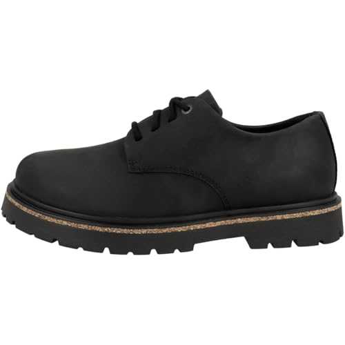 Unisex Highwood Lace Low Natural Leather Black Shoes 5.5 UK