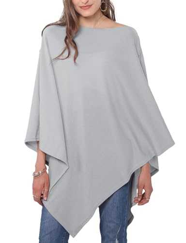 DiaryLook Ladies Button Cashmere Feel Multiway Poncho Shawl Scarf Wrap for Women