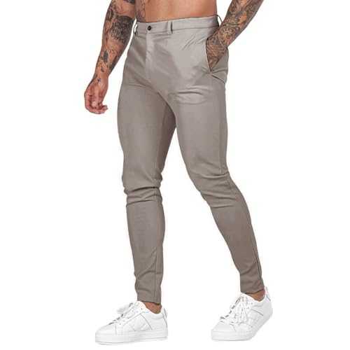 Skinny Leg Golf Pants for Men Slim Fit Stretch Business Work Trousers Ankle Outdoor Casual Sports Chino Suit Pants