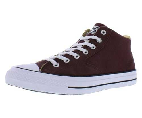 Unisex Chuck Taylor All Star Malden Street Mid High Canvas Sneaker - Lace up Closure Style - Dark Brown