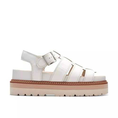 Orianna Twist Off White Lea Leather Womens Sandals Standard Fit 3.5 UK