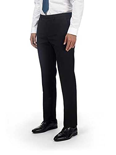 Integriti Mens Black Formal Business Smart Office Trousers Slim Fit Skinny Leg Pants 28"-42"