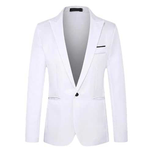 Men Business Single-Buckle Western Suit Slim Fit Professional Formal Suit Jacket