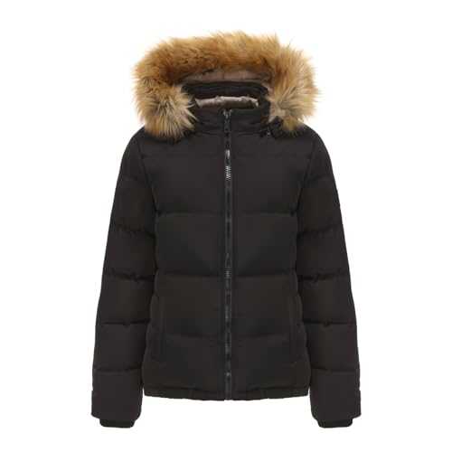 Soul Cal Womens Deluxe Winter Warmth Jacket Outerwear Top Black XXS
