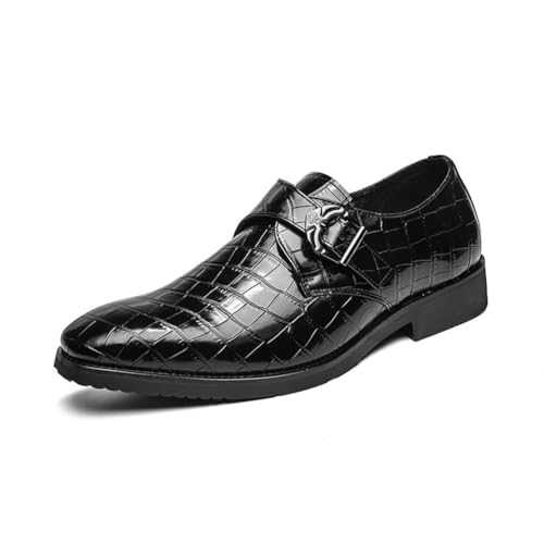 Mens Monk Strap Loafer Slip on Oxford Formal Dress Business Casual Comfortable Shoes for Men