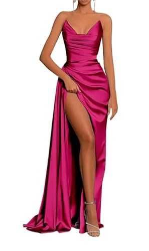 Wedding Guest Gown Mermaid Cold Shoulder Strapless Sleeveless Long Prom Dress for Women YIAX128