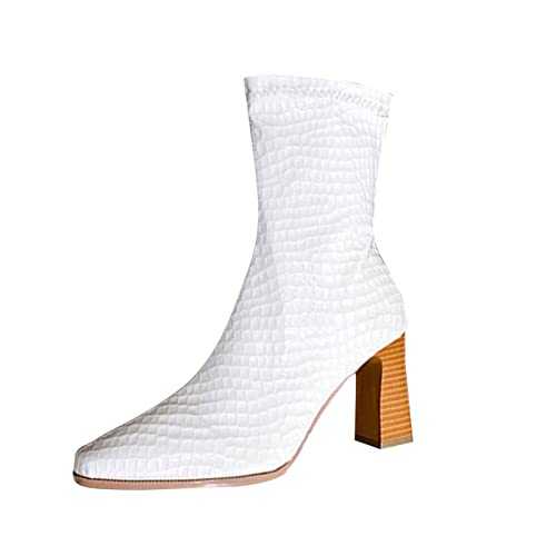Women's Boots with Heel, Western Ankle Boots, Motorcycle Boots, Small Heel, Casual Wellington Boots, Women's Short Shaft Ankle Boots, Ankle Boots, Women's Black with Heel