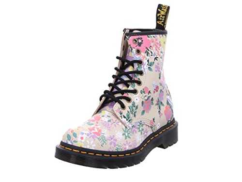 Womens 1460 Printed Leather Parchment Beige Boots 6.5 UK