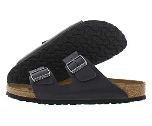Arizona Oiled Leather Sandals,Black Oiled black Size: 38 N EU (US Wms 7-7.5, Mns 5-5.5)