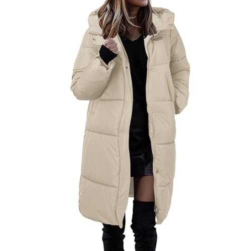 Jackets for Women Uk Parka Jacket Trendy Coat Women Winter Warm Jacket Cotton Padded Warm Maxi Puffer Coat Lady Long Coats Jacket Down With Pockets