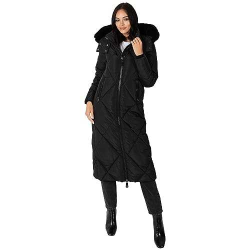 Lovedrobe Women's Winter Jacket Ladies Coat Puffer Removable Faux Fur Hood Pockets Quilted Padded Longline Puffa Outerwear