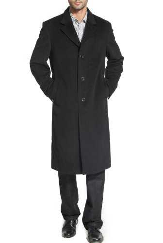 BGSD Men Henry Cashmere Blend Long Walking Coat (Regular Big & Tall and Short)