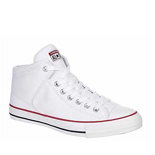 Unisex Chuck Taylor All Star High Street Mid Canvas Sneaker - Lace up Closure Style - White/Red/Clematis Blue