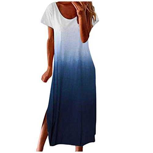 Skang Holiday Dresses for Women UK Maxi Neck Round Casual Vintage Short Daily Print Sleeve Dress Women's Women's Dress V Neck Maxi Dress for Women