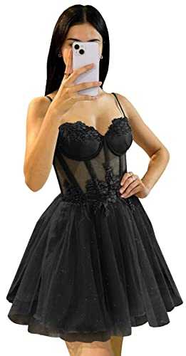 Wchecalino Puffy Sleeve Prom Dresses for Women Sweetheart Tulle Princess Wedding Formal Evening Dress with Slit