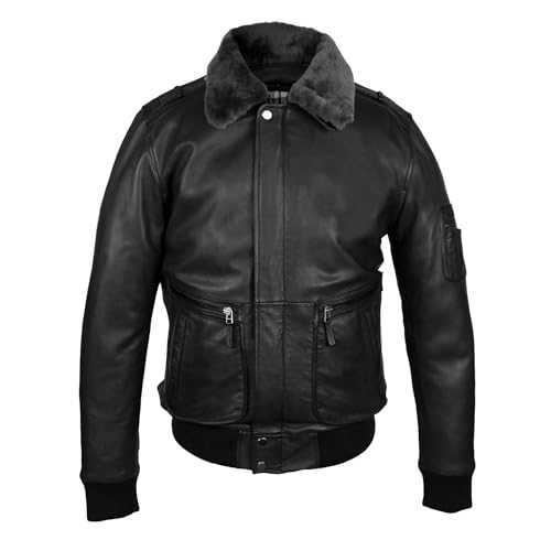 Zerimar Jacket Men Detachable Neck | Jacket Men Leather | Bomber Jackets Mens Leather | Leather Aviator Jacket Mens | Leather Elegant Jackets Men | Aviator Jacket Men