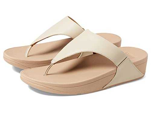 Womens Lulu Leather Toe Post Flip Flops Sandals, Stone Beige, 7 UK (I88-A20)